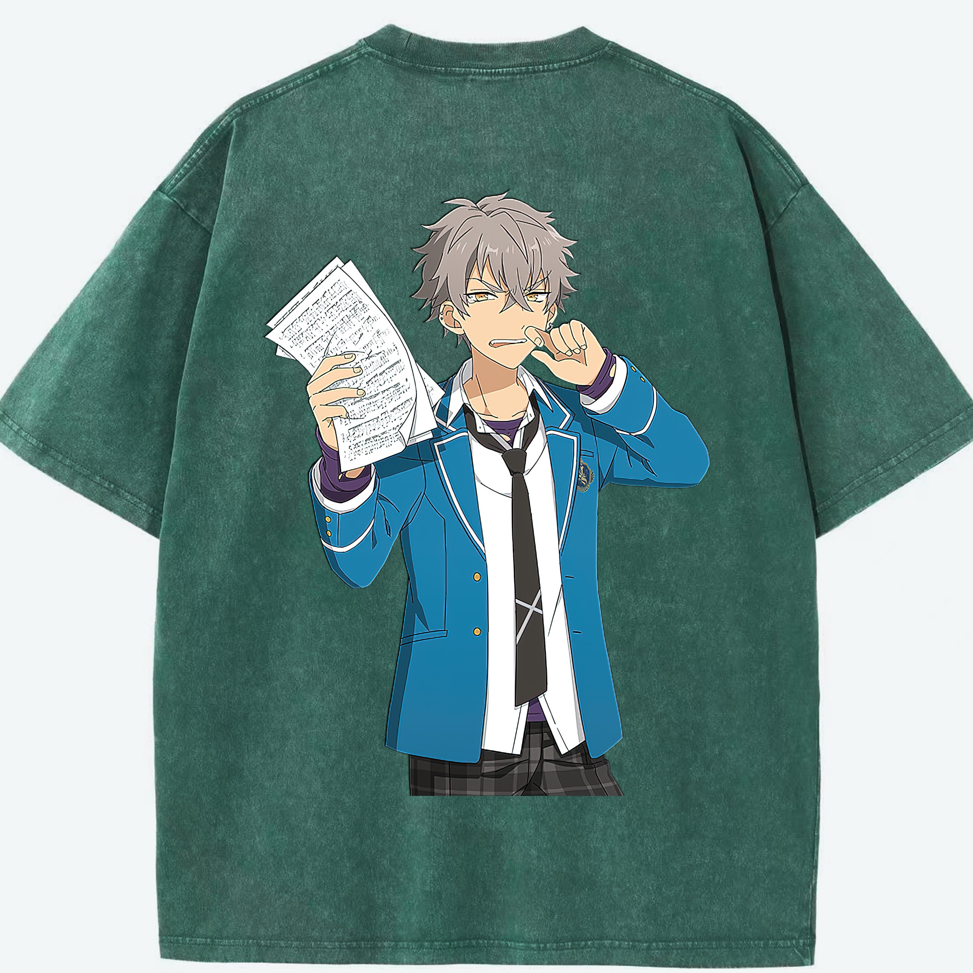 （画像用） あんさんぶるスターズ! Ensemble Stars 綿100% ヴィンテージ風 半袖Tシャツ（背面プリント）